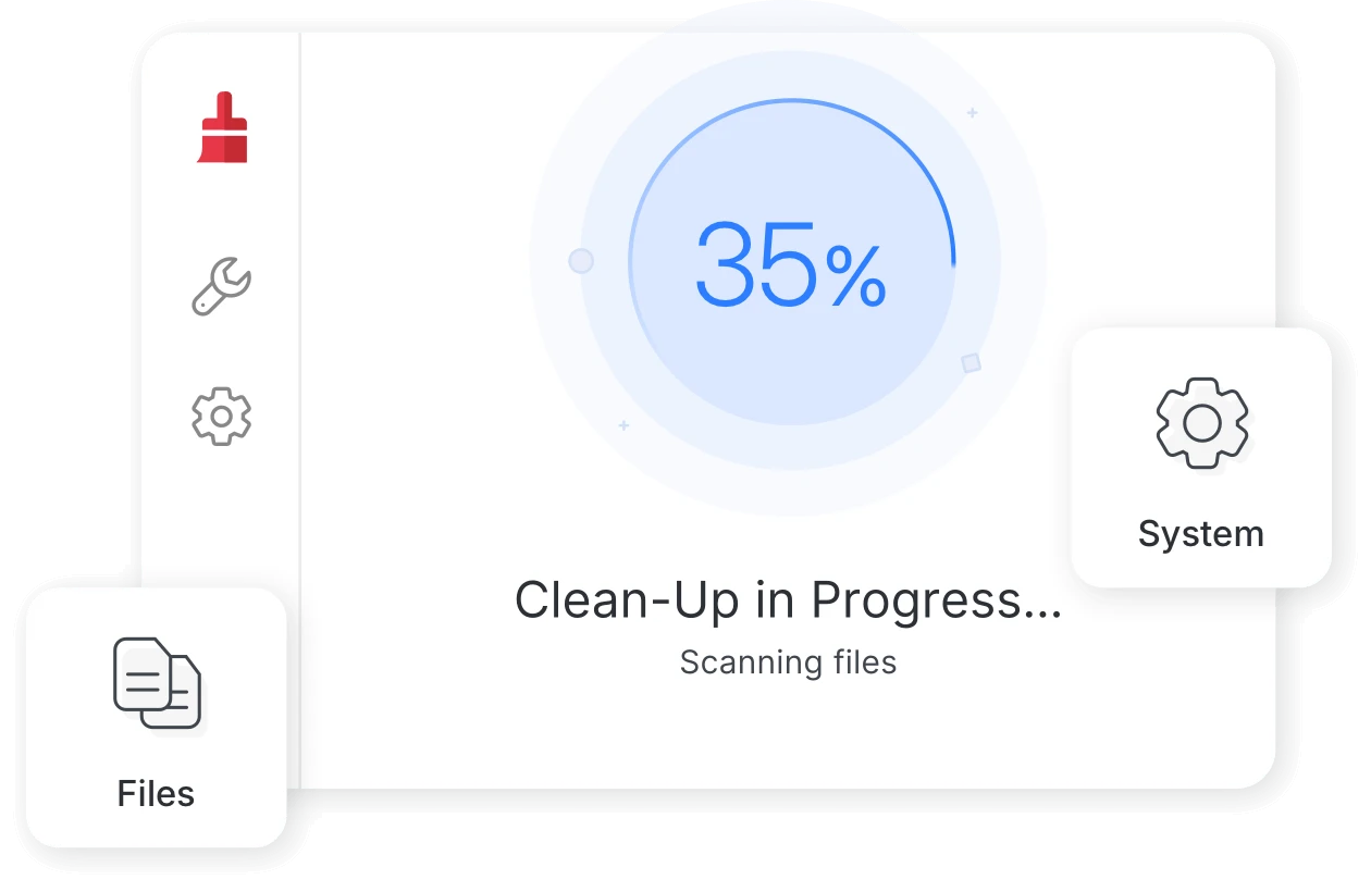 Total Cleaner cleanup progress interface